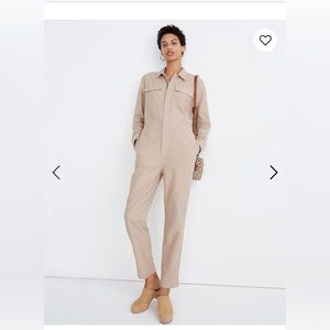 Madewell Garment Dyed Zip Front Coverall Jumpsuit
